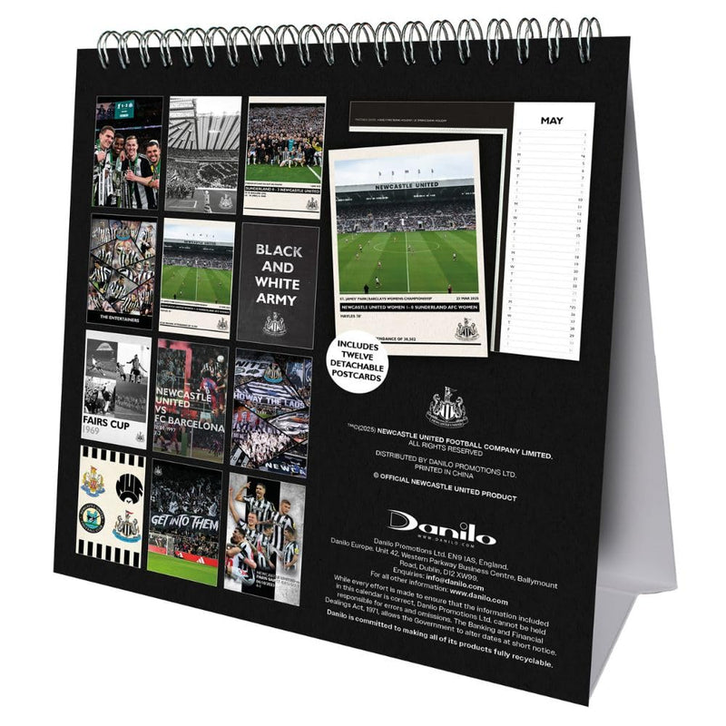 Newcastle United FC Desktop Calendar 2026, side angle