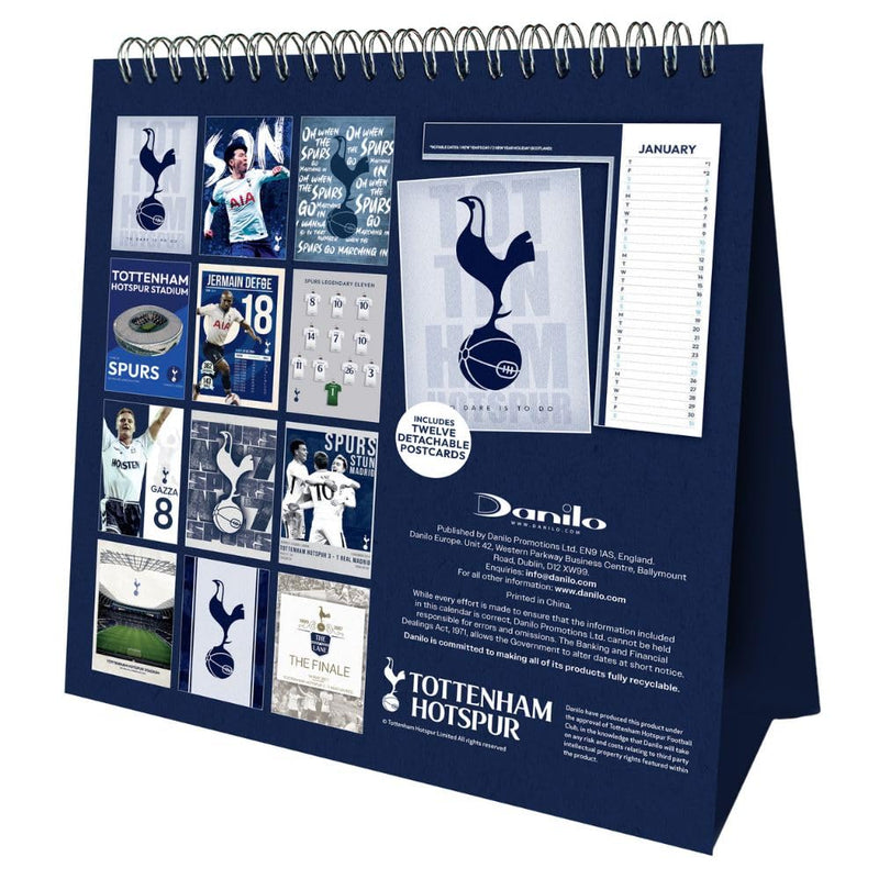 Tottenham Hotspur FC Desktop Calendar 2026, side angle