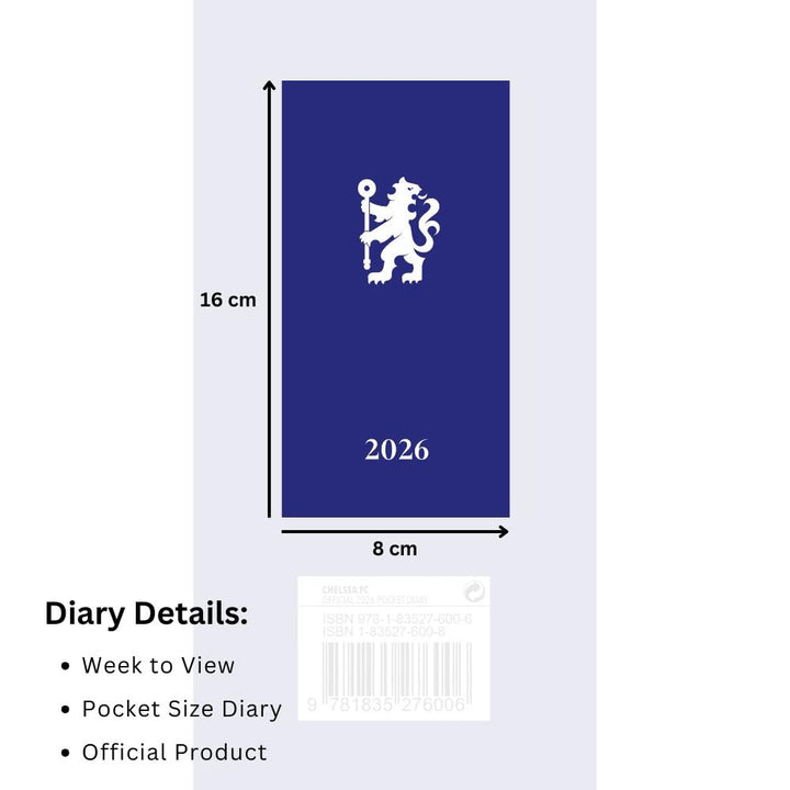 Chelsea FC Slim Diary 2026