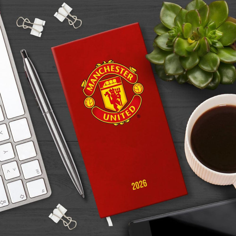 Manchester United FC Slim Diary 2026, side angle