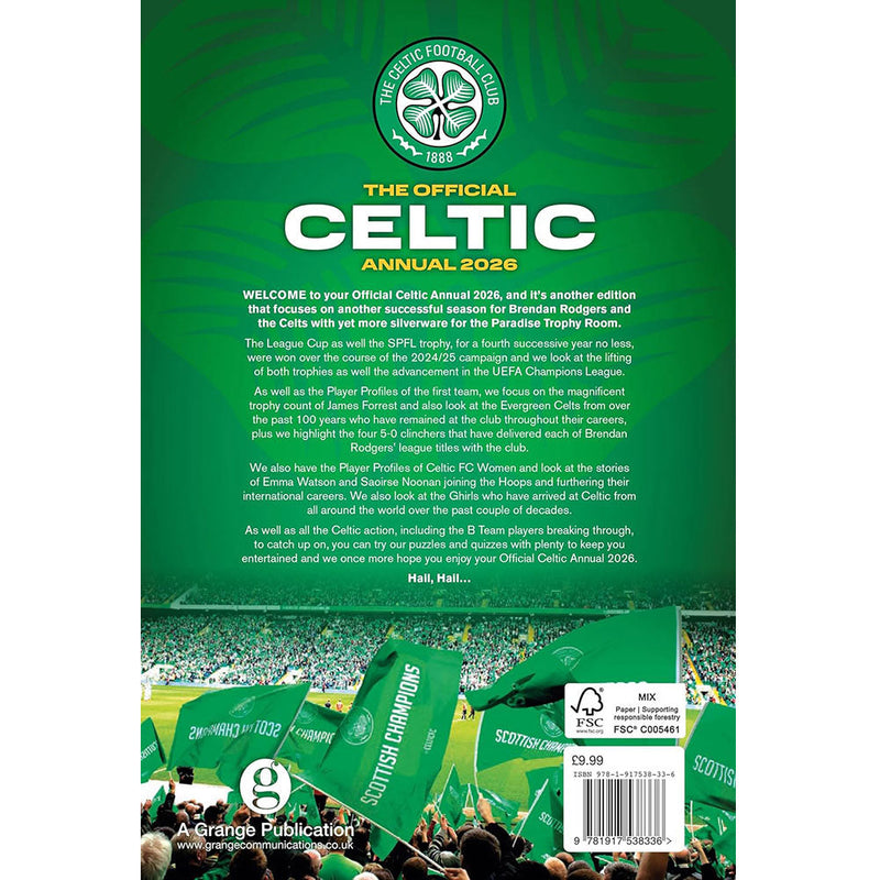 Celtic FC Annual 2026, close-up detail