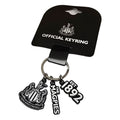Newcastle United FC 3 Charm Keyring, alternate view