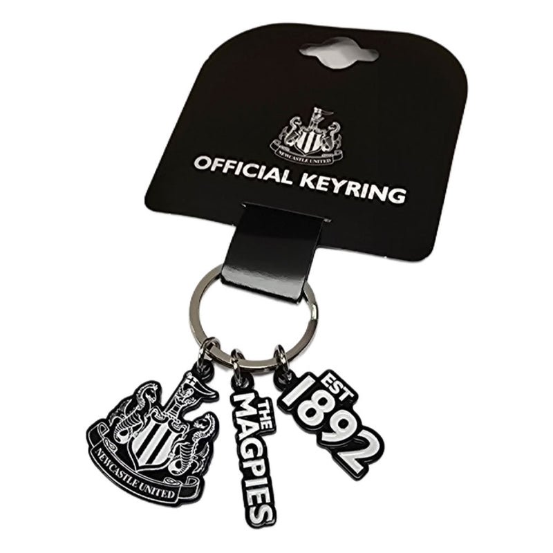 Newcastle United FC 3 Charm Keyring, alternate view