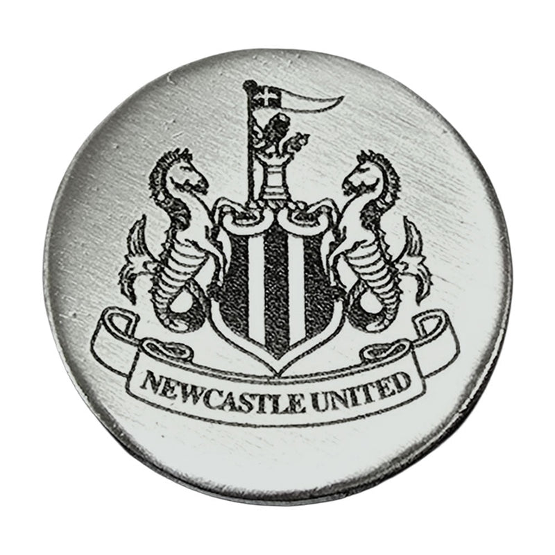 Newcastle United FC Antique Keyring & Badge Set, side angle