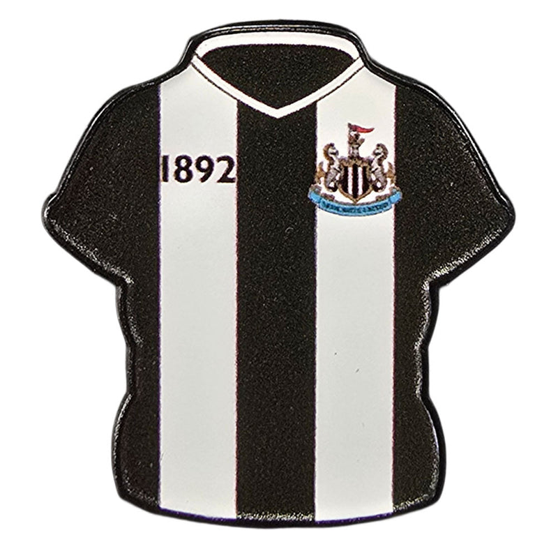 Newcastle United FC Home Shirt Keyring & Badge Set, side angle