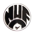 Newcastle United FC Retro 83-88 Crest Keyring & Badge Set, side angle