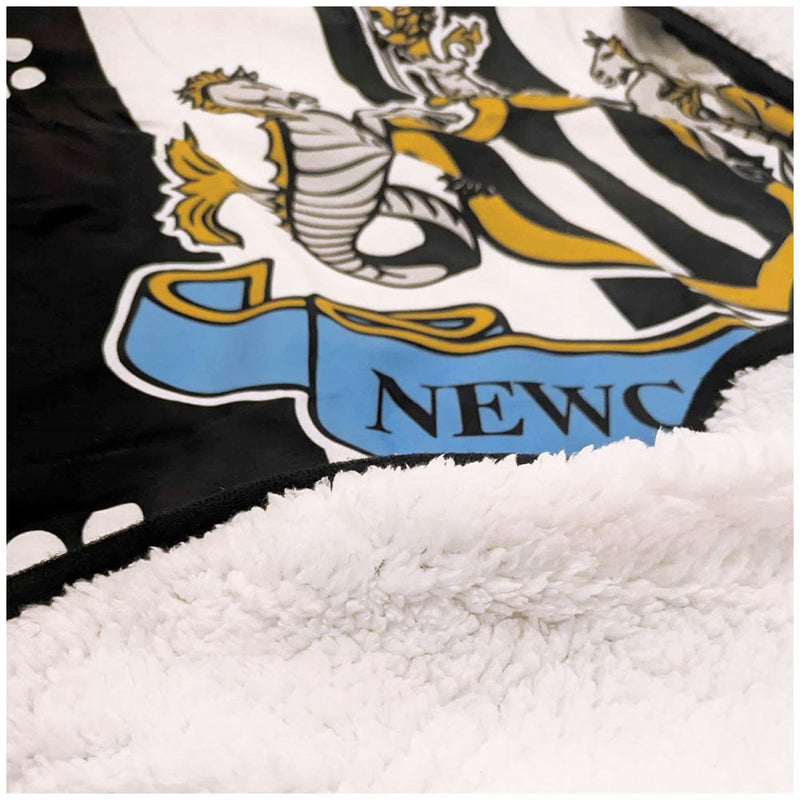 Newcastle United FC Sherpa Pet Blanket, side angle