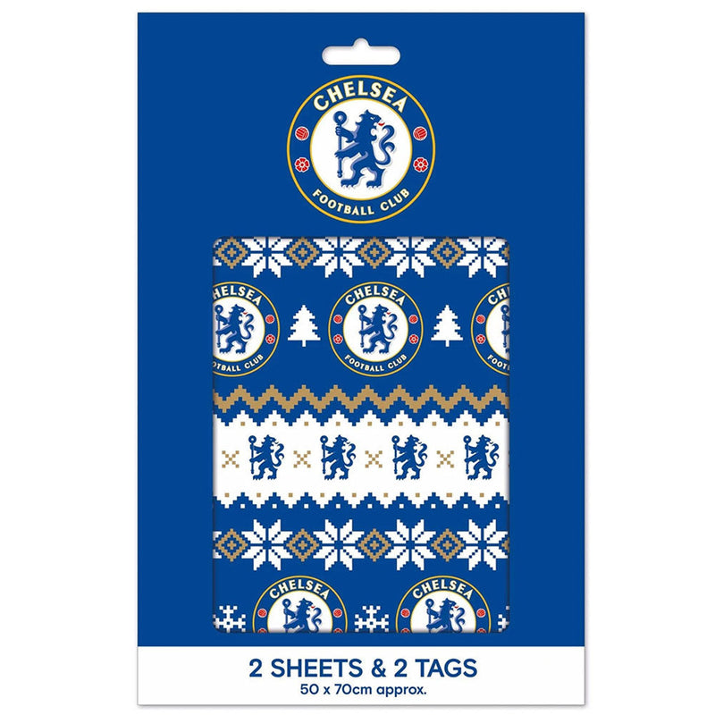 Chelsea FC Christmas Gift Wrap, side angle