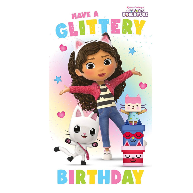Gabby's Dollhouse Glittery Birthday Card, alternate view