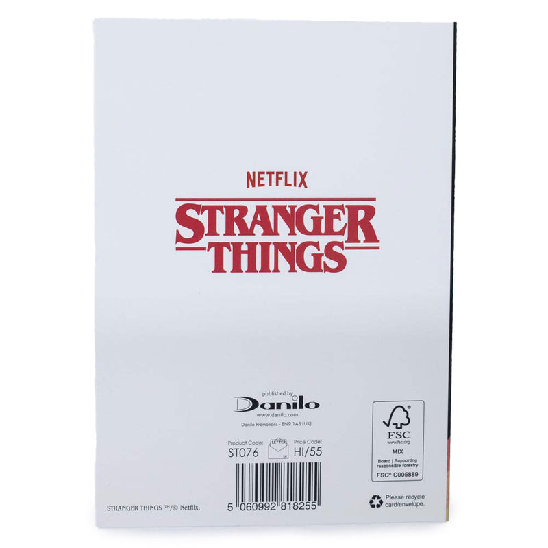 Stranger Things Birthday Card, close-up detail