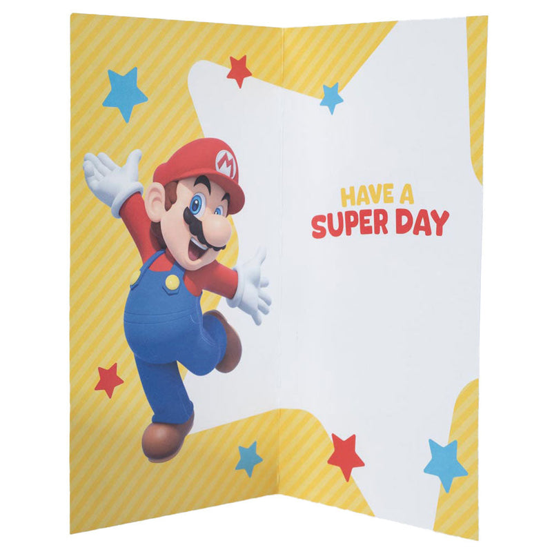 Super Mario Birthday Card, side angle