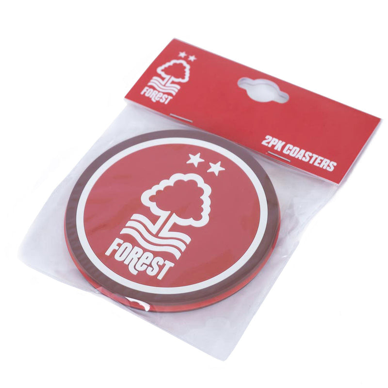Nottingham Forest FC 2-Pack Coaster Set, side angle