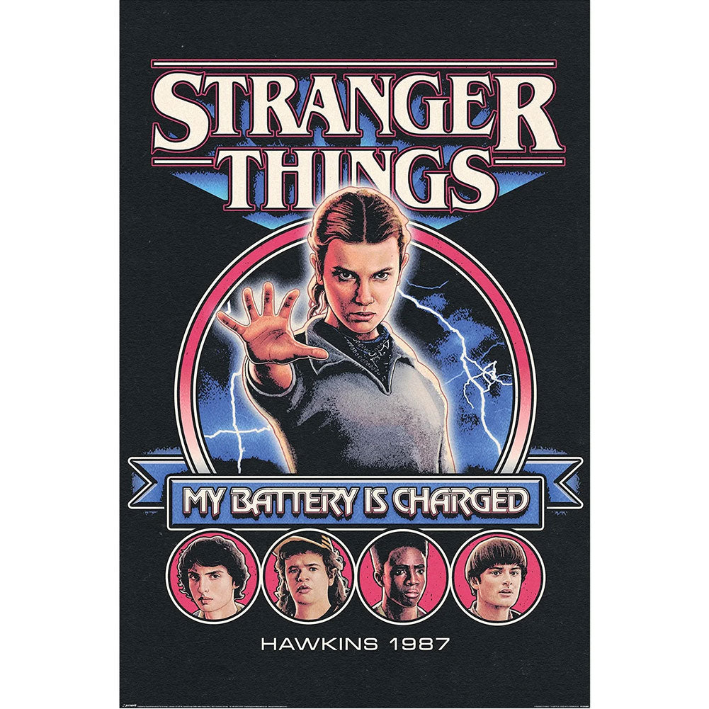 Stranger Things 5 My Battery Is Charged Poster