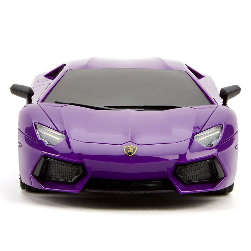 Lamborghini Aventador 1:24 Scale Purple Radio Controlled Car, alternate view