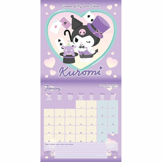 Kuromi Square Calendar 2026, alternate view