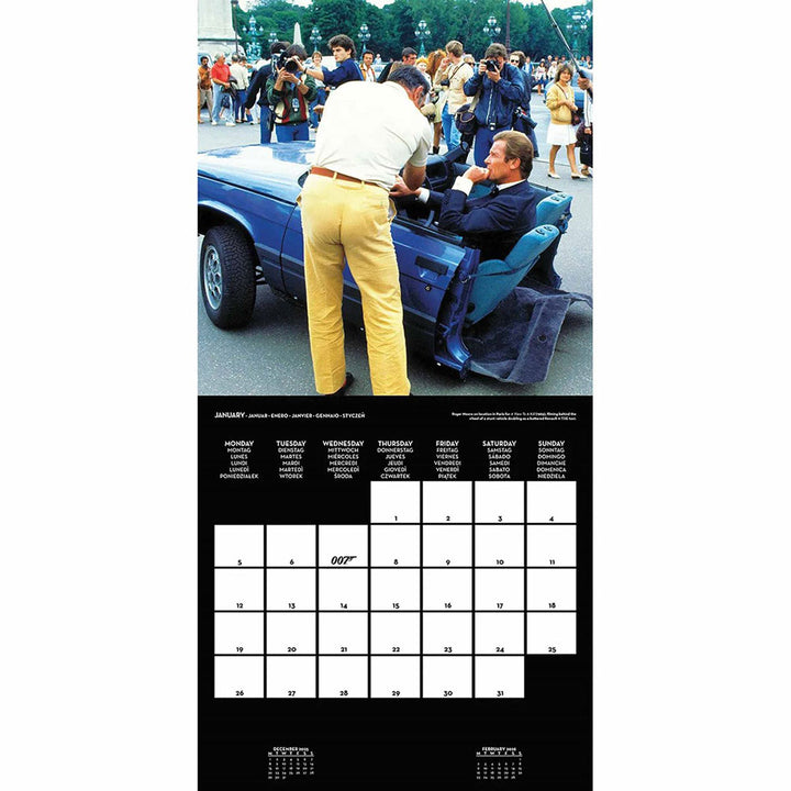 James Bond Square Calendar 2026