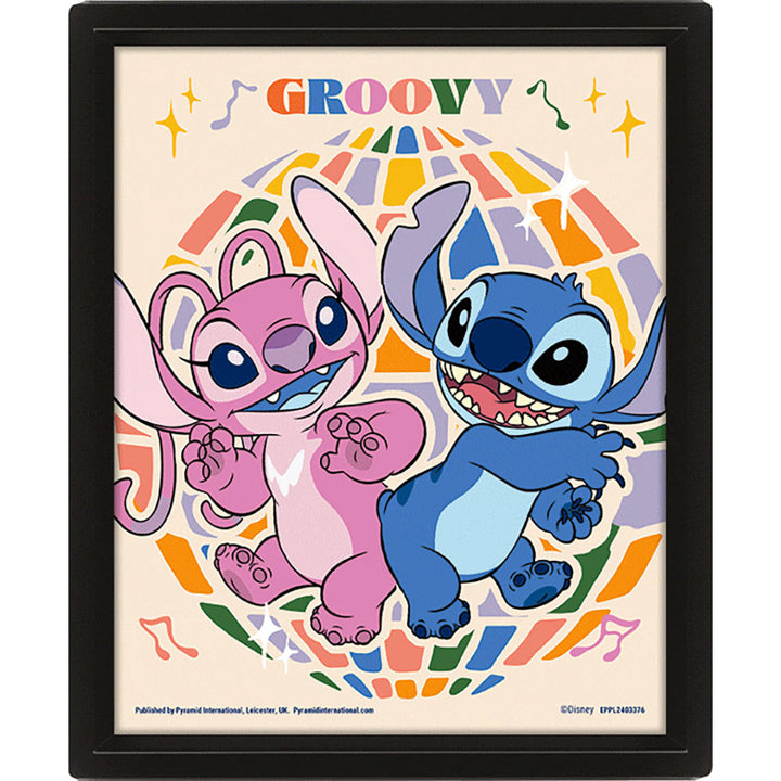 Lilo & Stitch Groovy Framed 3D Picture
