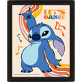 Lilo & Stitch Let's Dance Framed 3D Picture, side angle