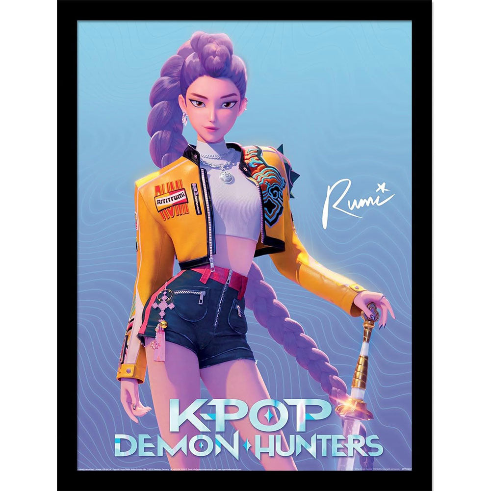 K-Pop Demon Hunters Rumi 16" x 12" Framed Collector Print