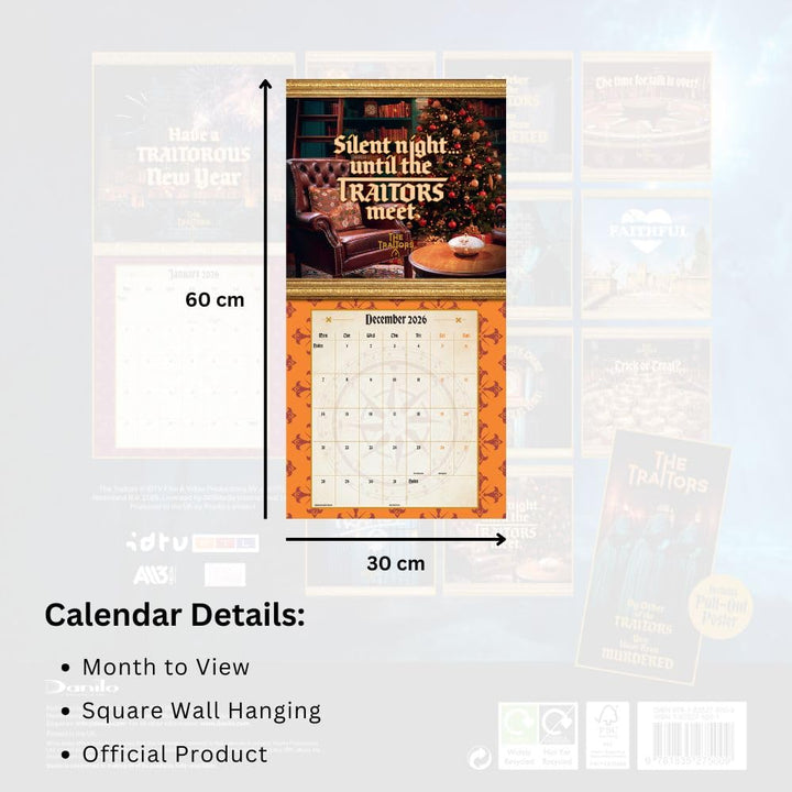 The Traitors Square Calendar 2026
