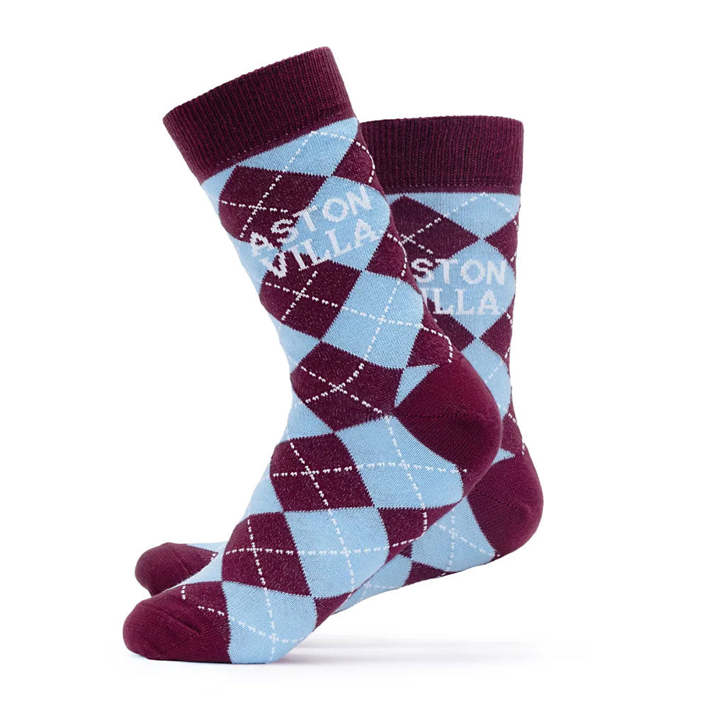Aston Villa FC Twin Pack Dress Socks Size 7-11