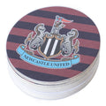 Newcastle United FC 15pk Retro Beer Mat Set, side angle