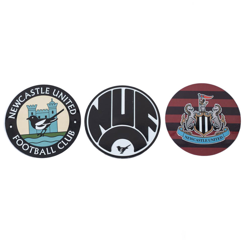 Newcastle United FC 3pk Retro Fridge Magnet Set, rear view
