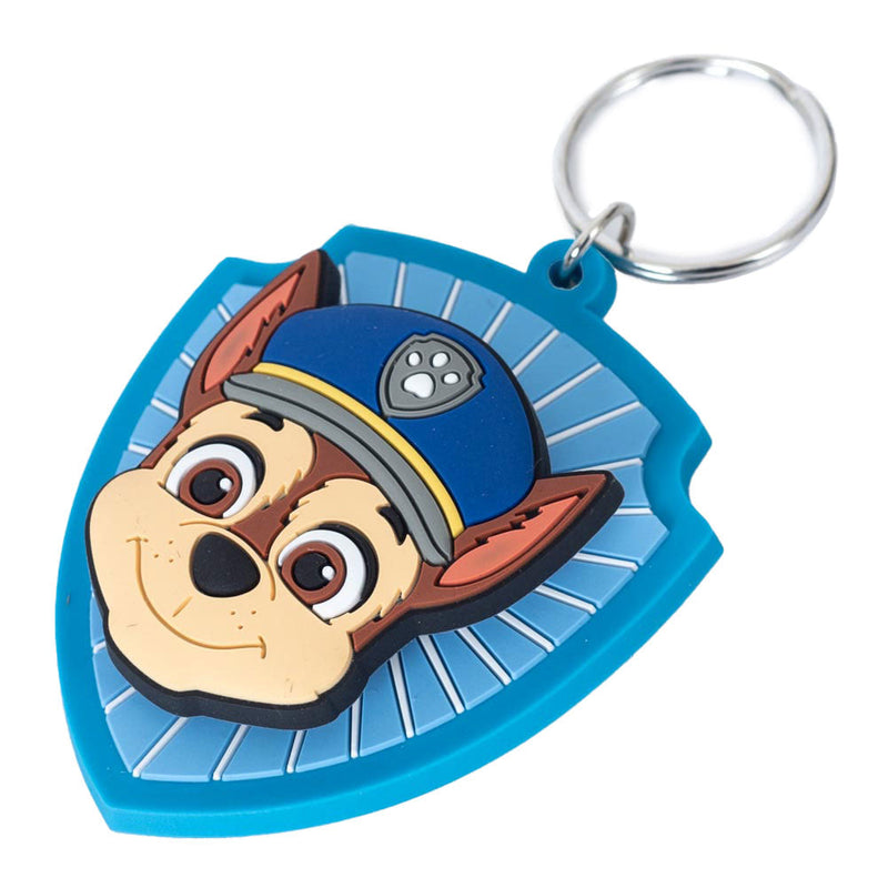 Paw Patrol Chase PVC Spinner Keyring, side angle