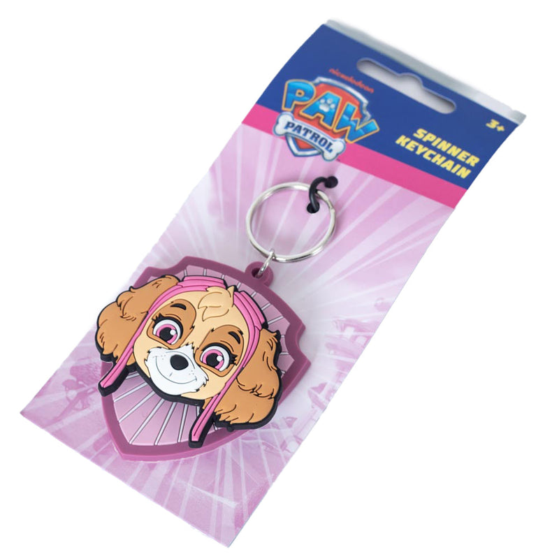 Paw Patrol Skye PVC Spinner Keyring, rear view