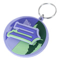 Wicked PVC Spinner Keyring, close-up detail