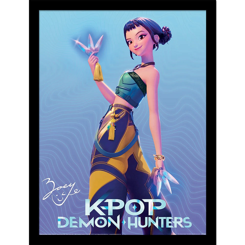 K-Pop Demon Hunters Zoey 16" x 12" Framed Collector Print