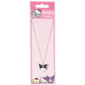 Kuromi Silver Plated Necklace, side angle