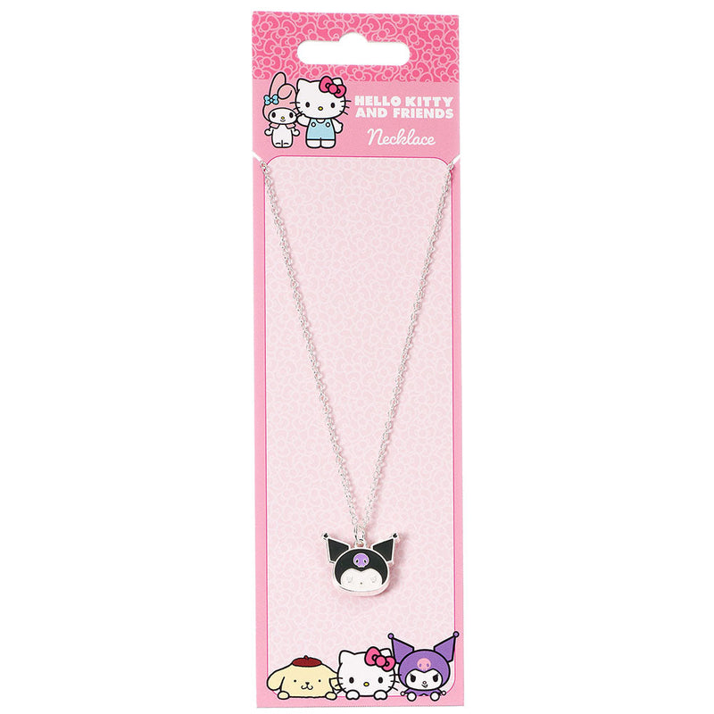 Kuromi Silver Plated Necklace, side angle