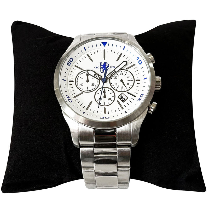 Chelsea FC High End Chronograph Bracelet Watch, side angle