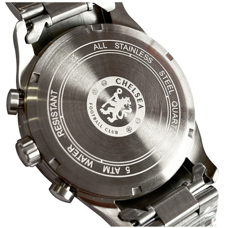 Chelsea FC High End Chronograph Bracelet Watch, close-up detail