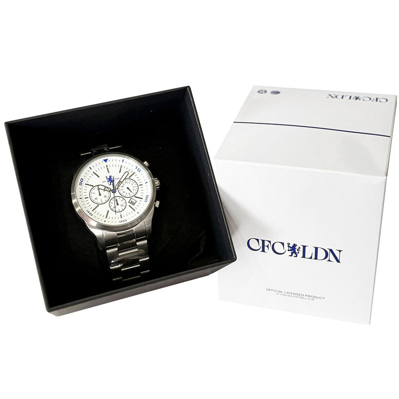 Chelsea FC High End Chronograph Bracelet Watch, rear view