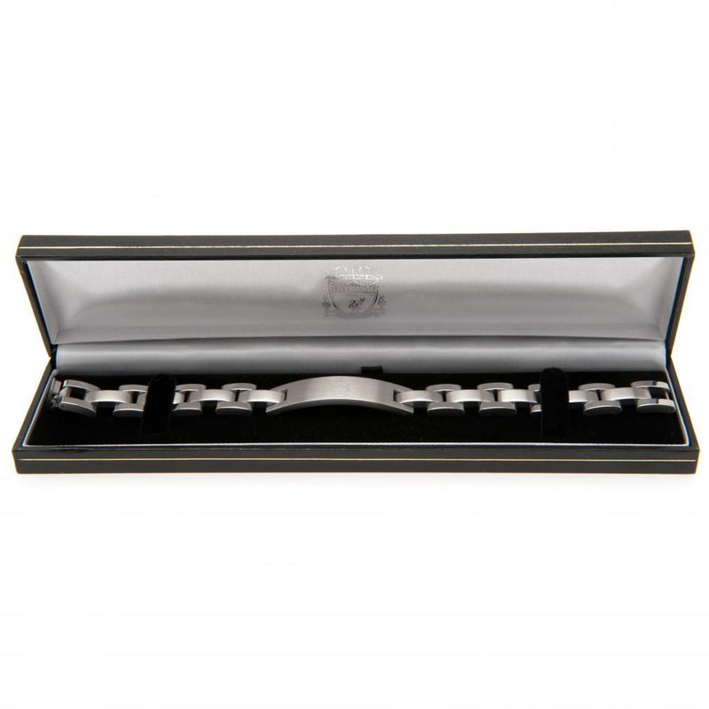 Liverpool FC Crest Stainless Steel Bracelet, side angle