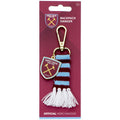 West Ham United FC Bar Scarf Bag Charm, side angle
