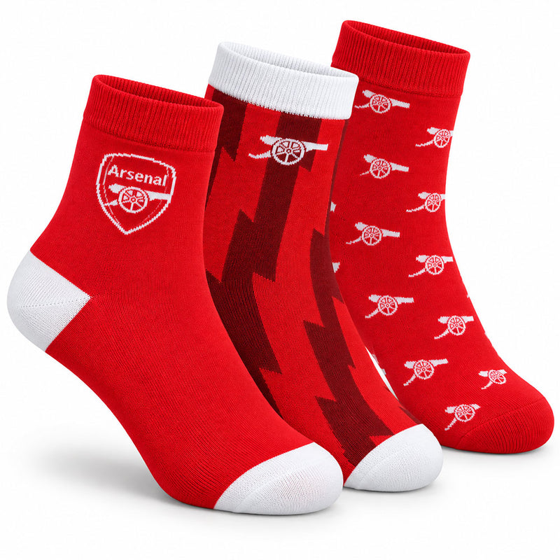 Arsenal FC 3pk Adults Fashion Socks 4-7