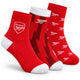 Arsenal FC 3pk Adults Fashion Socks 7-11