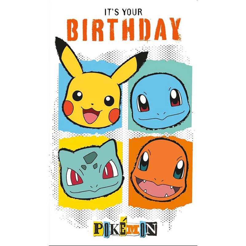Pokemon Faces Birthday Card £2.99