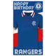 Rangers FC Shirt Birthday Card