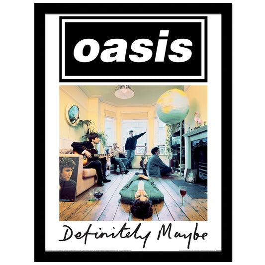 Oasis Definitely Maybe Framed Picture 16 x 12