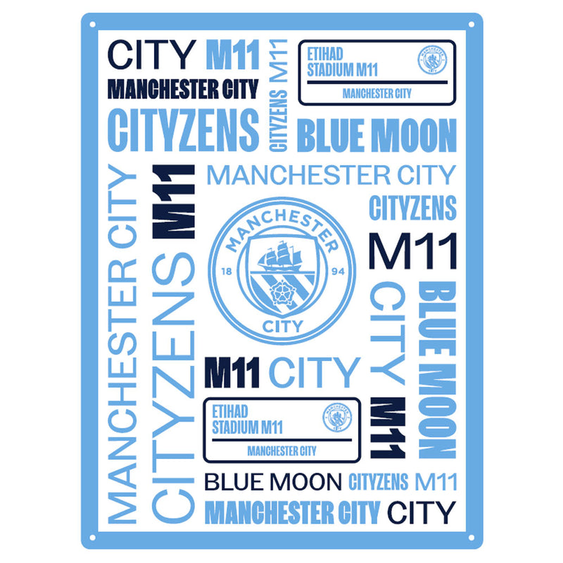 Manchester City FC Large Montage Sign