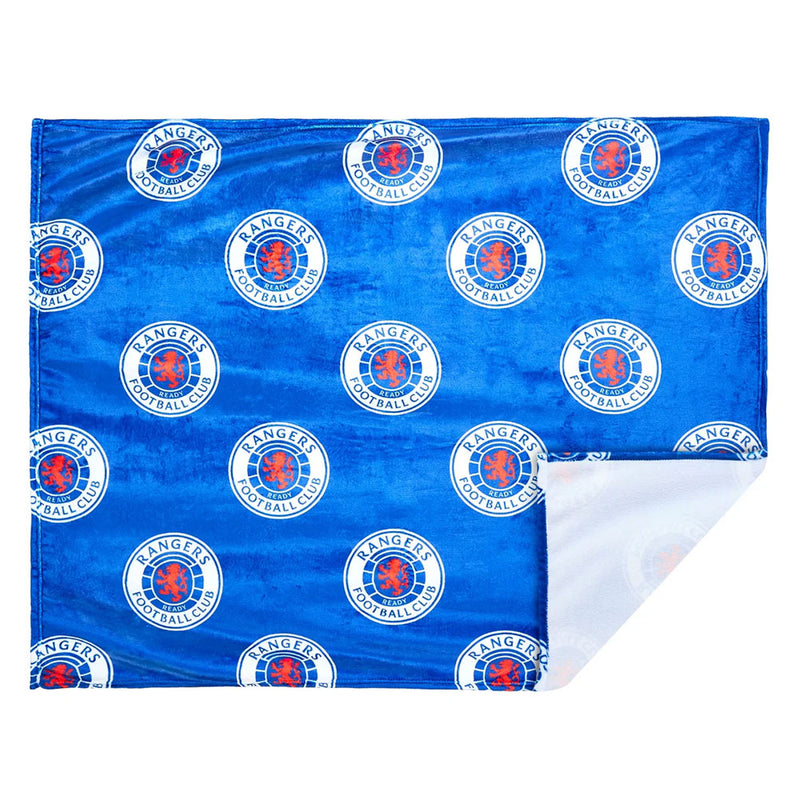 Rangers FC Multi Crest Fleece Blanket