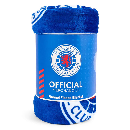 Rangers FC Multi Crest Fleece Blanket