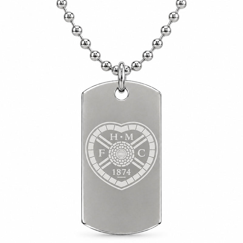 Hearts FC Engraved Dog Tag & Chain