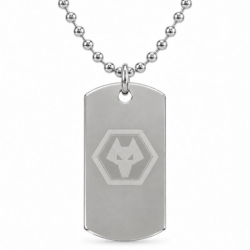 Wolverhampton Wanderers FC Engraved Dog Tag & Chain