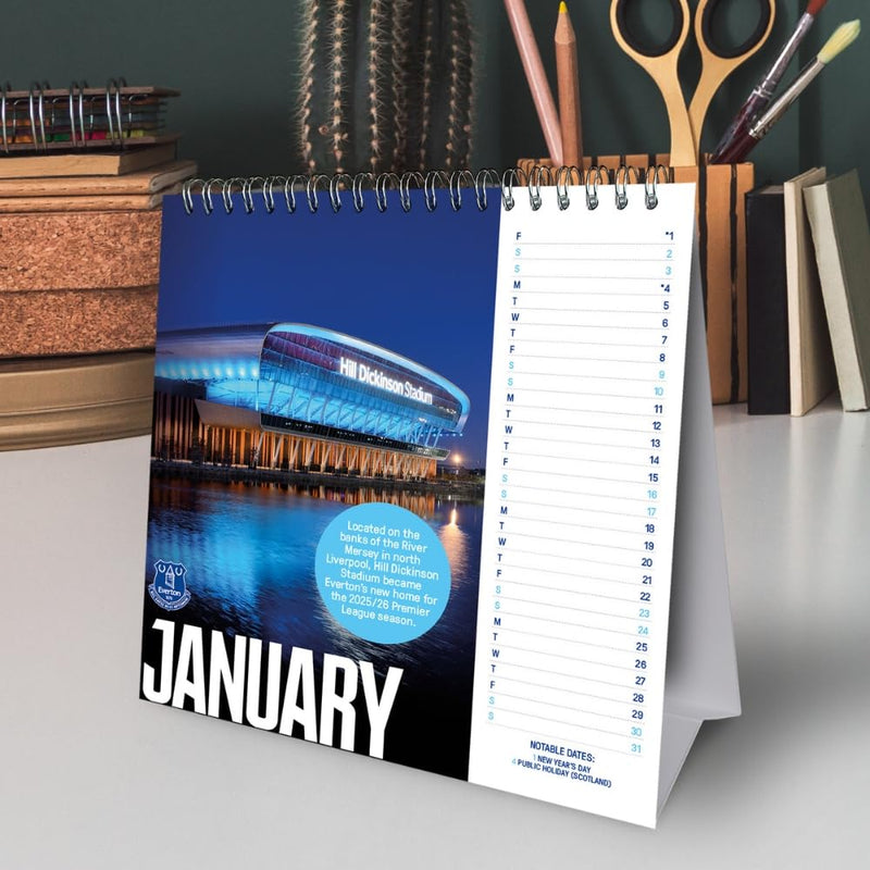Everton FC Desktop Calendar 2027
