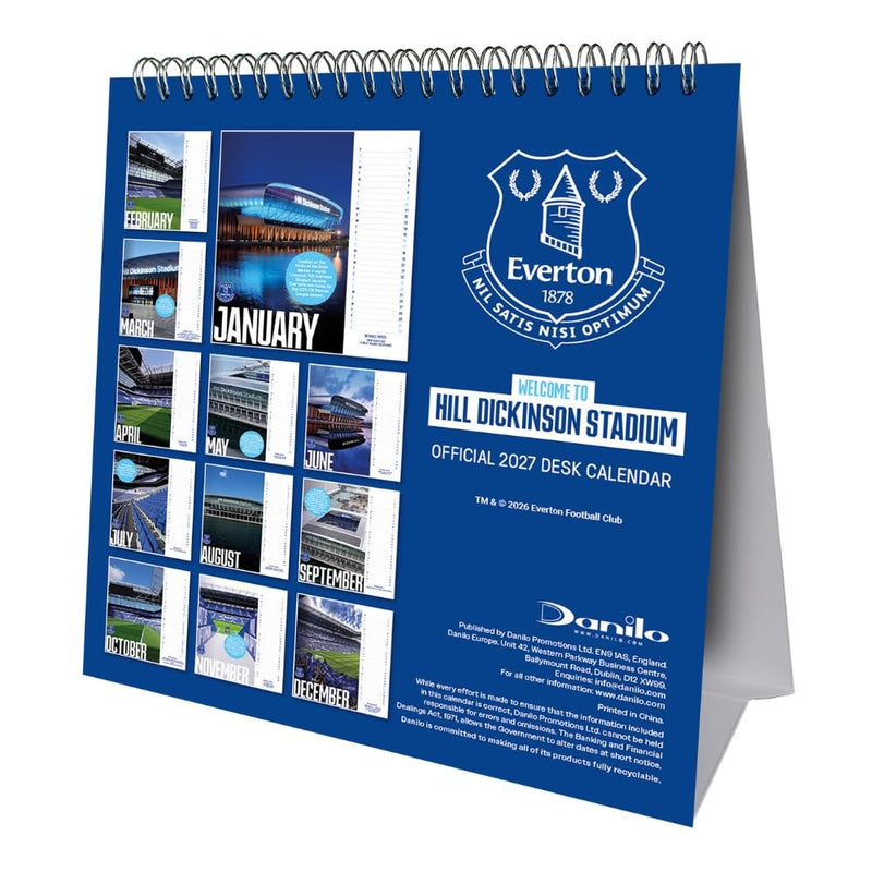 Everton FC Desktop Calendar 2027